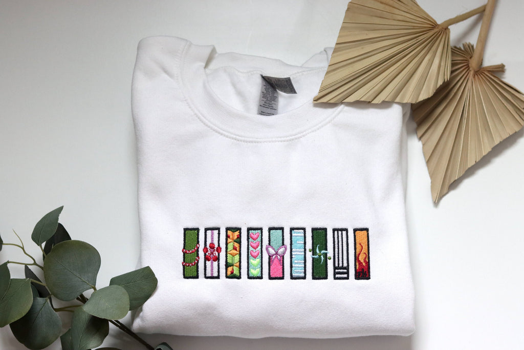 Anime-Inspired Pattern Embroidered Hoodie