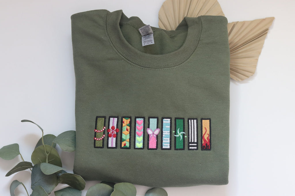 Anime-Inspired Pattern Embroidered Hoodie